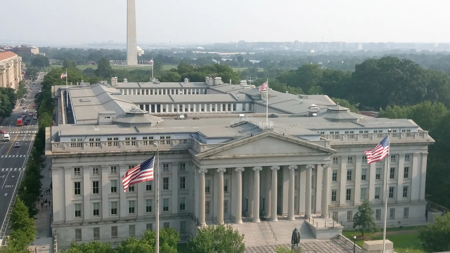 US Treasury building in Washington